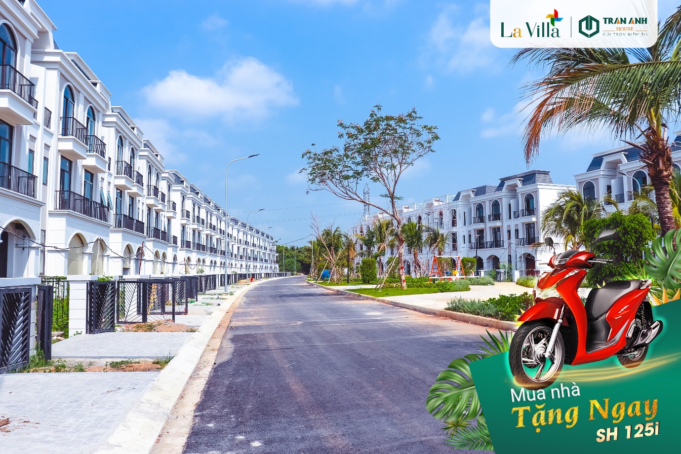 Bất động sản - Sở hữu nhà phố La Villa Green City TT TP.Tân An-Tặng ngay 1 xe SH 125i