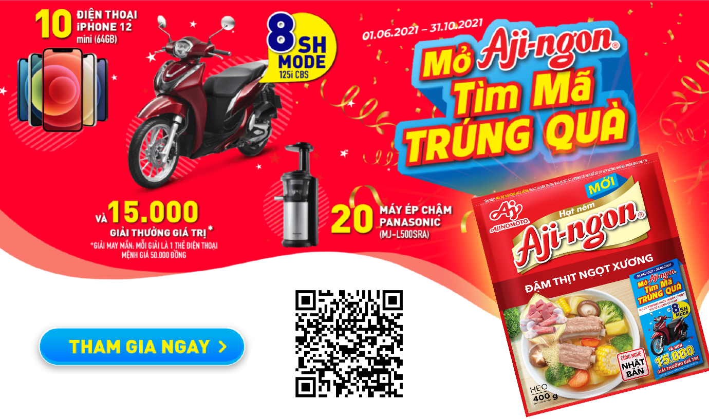 Đời sống - Sôi động chương trình khuyến mãi hè với hơn 15.000 giải thưởng hấp dẫn từ Aji-ngon®