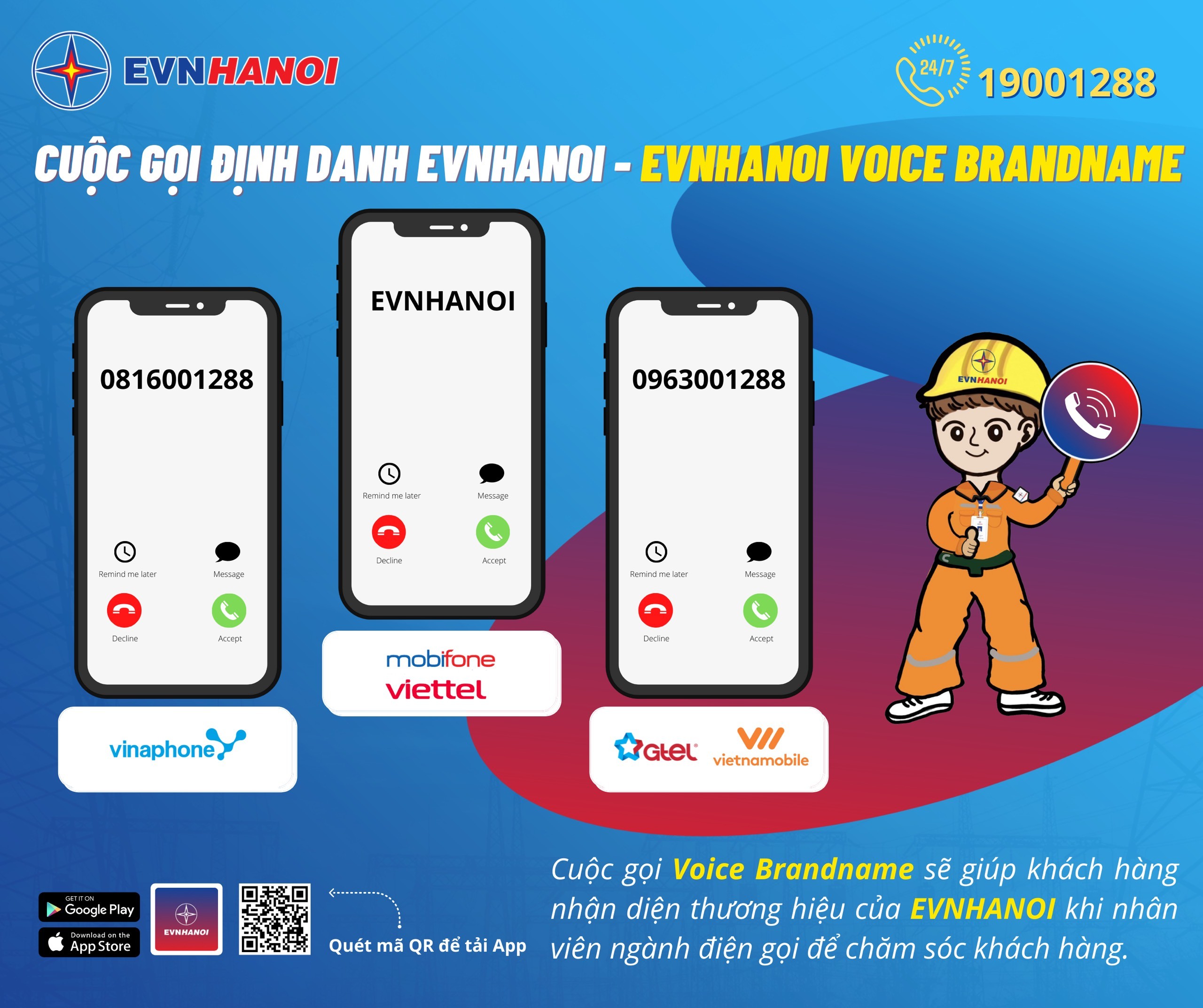 Tiêu dùng & Dư luận - EVNHANOI: Triển khai hệ thống định danh cuộc gọi (Voice Brandname) để liên lạc với khách hàng