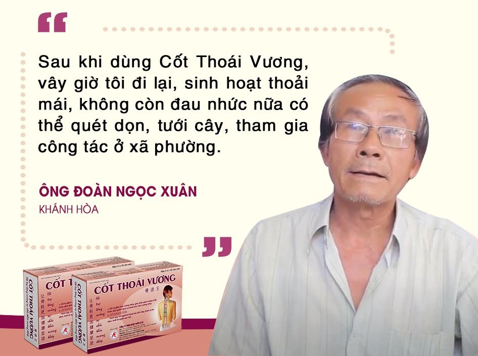 Sức khỏe - Giảm đau lưng, tê bì chân tay hiệu quả nhờ Cốt Thoái Vương  (Hình 4).