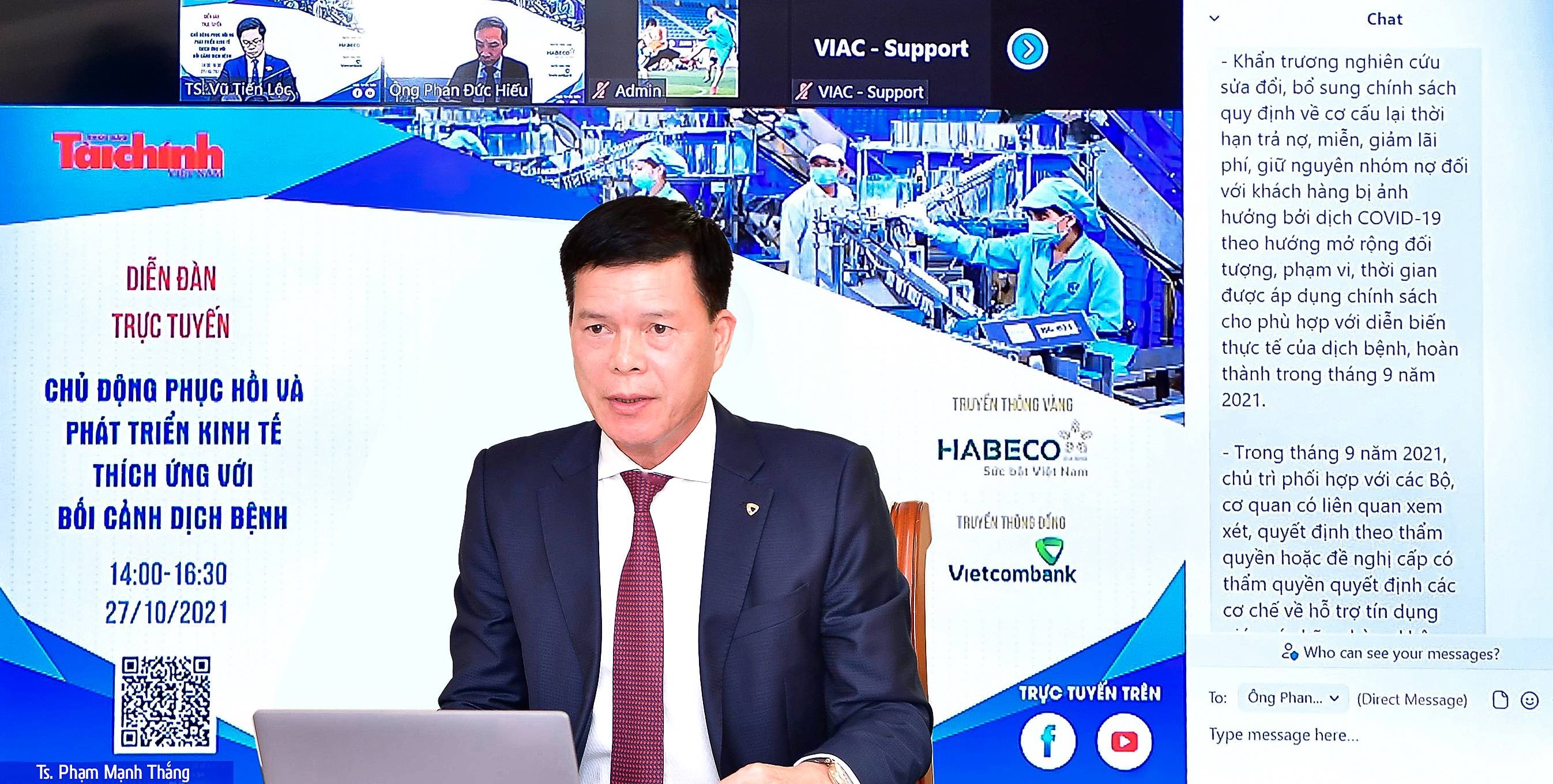 Tài chính - Ngân hàng - Vietcombank đồng hành cùng Diễn đàn “Chủ động phục hồi và phát triển kinh tế, thích ứng với bối cảnh dịch bệnh” (Hình 2).