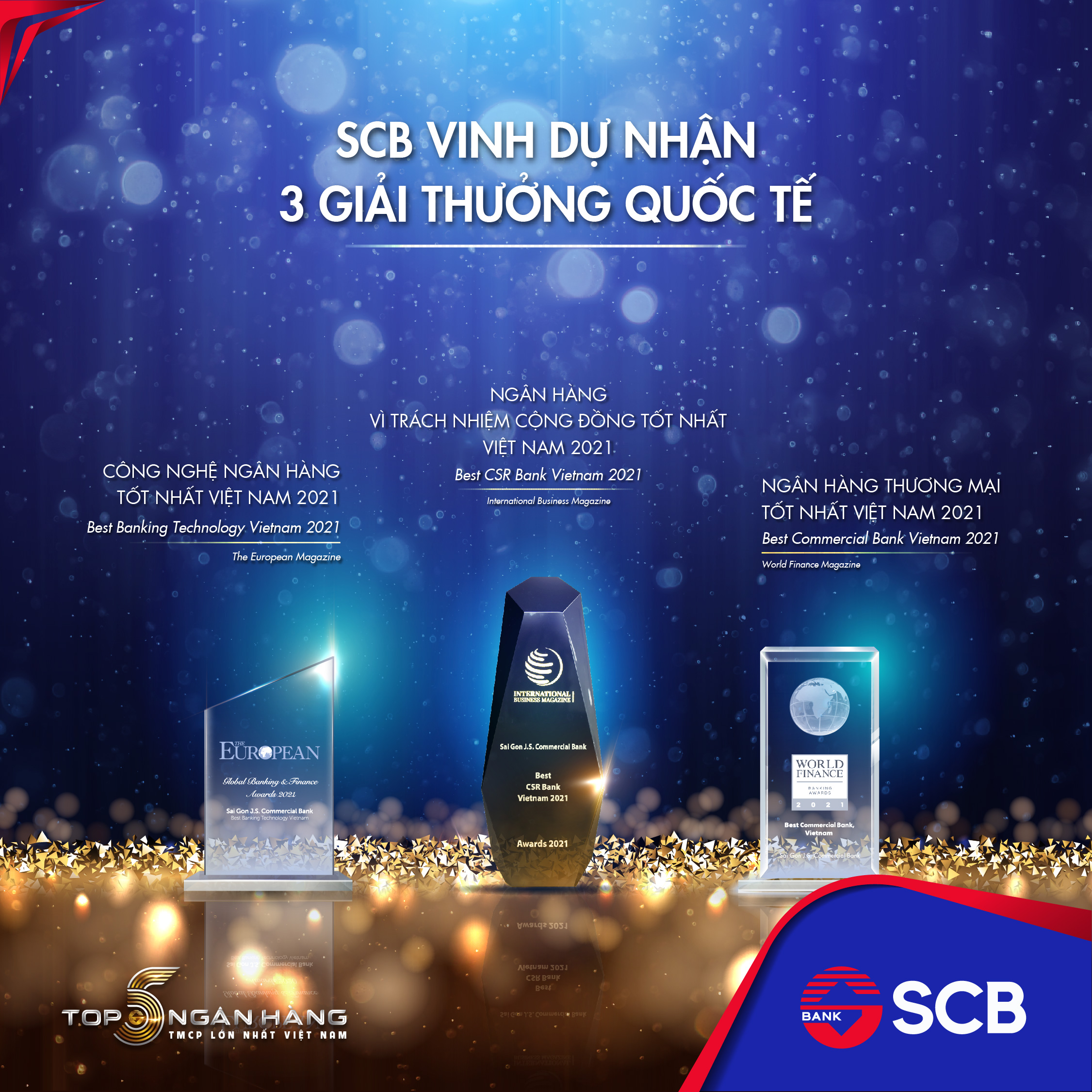 Tài chính - Ngân hàng - SCB nhận 3 giải thưởng quốc tế