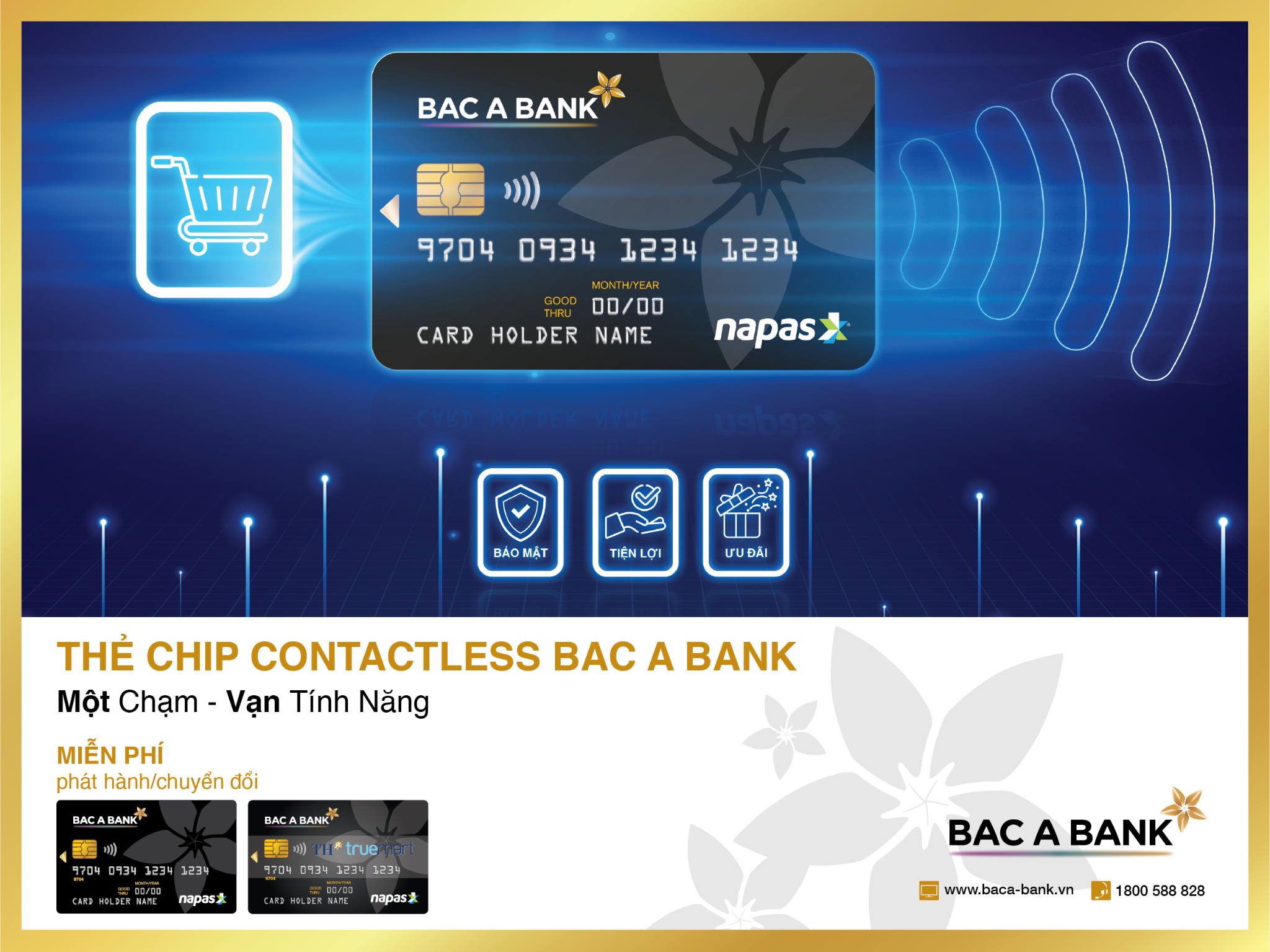 Tài chính - Ngân hàng - “Một chạm – Vạn tính năng” cùng thẻ ghi nợ nội địa BAC A BANK Chip Contactless