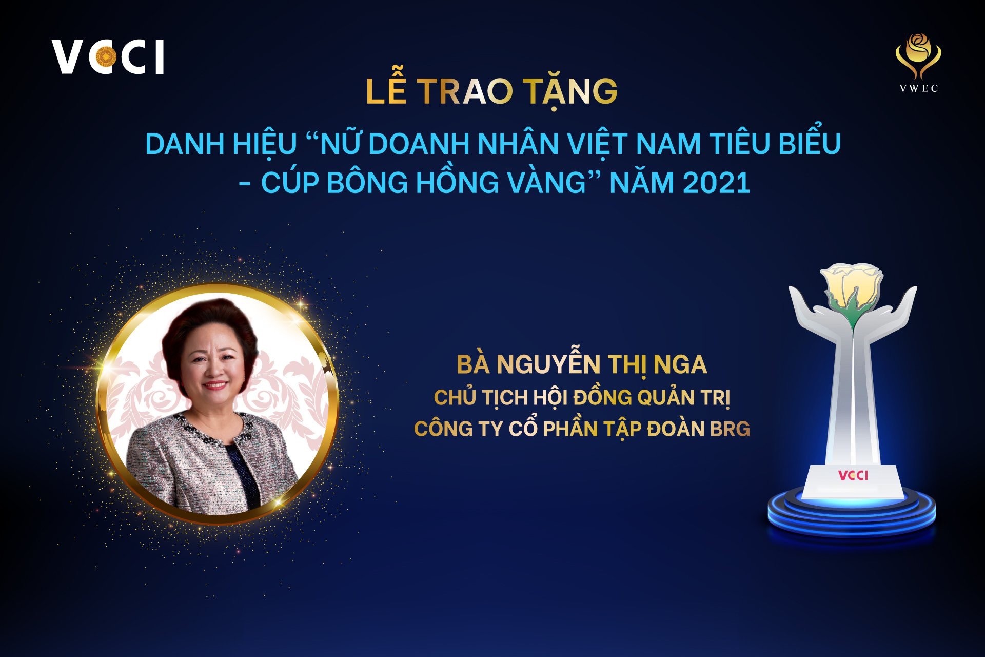 Tiêu dùng & Dư luận - Chủ tịch Tập đoàn BRG lần thứ 5 vinh dự nhận danh hiệu “Nữ Doanh nhân Việt Nam tiêu biểu – Cúp Bông Hồng Vàng”