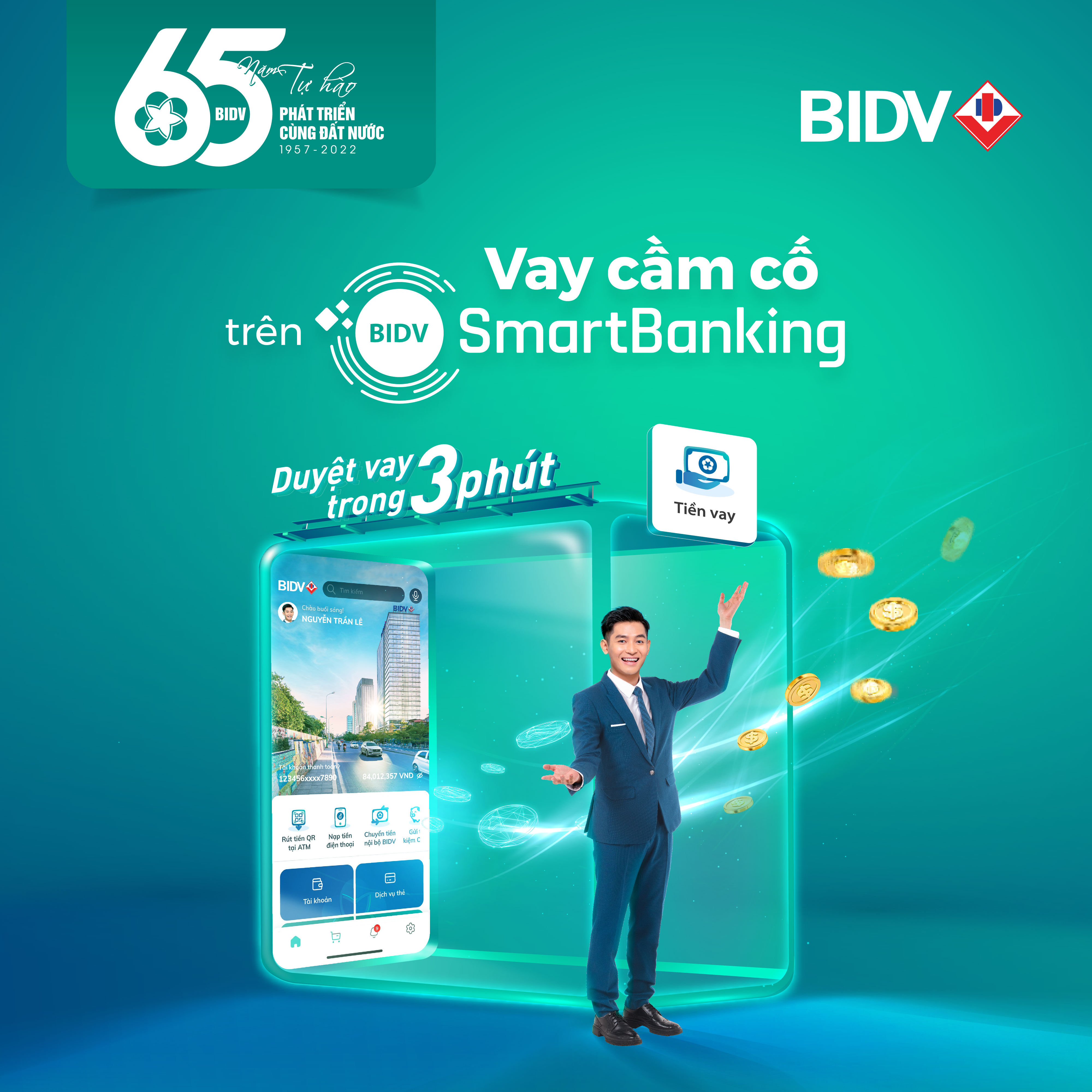 Tài chính - Ngân hàng - Vay online trong 1 phút và nhiều tính năng mới trên BIDV SmartBanking