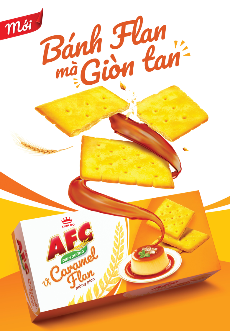 Cần biết - Bánh quy giòn AFC Caramel Flan được ưa chuộng ngay lần đầu ra mắt 