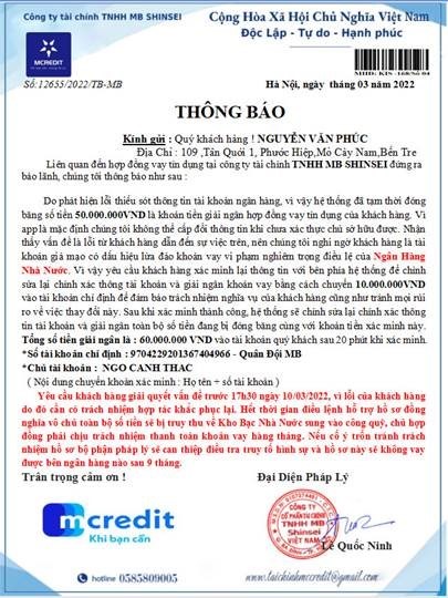 Kinh tế - Mcredit khuyến cáo khách hàng cảnh giác trước thủ đoạn lừa đảo qua APP (Hình 3).