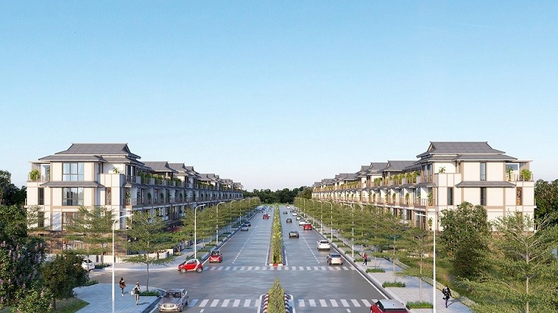 Kinh tế - Long An xuất hiện shophouse mang phong cách kiến trúc Á Đông đặc sắc