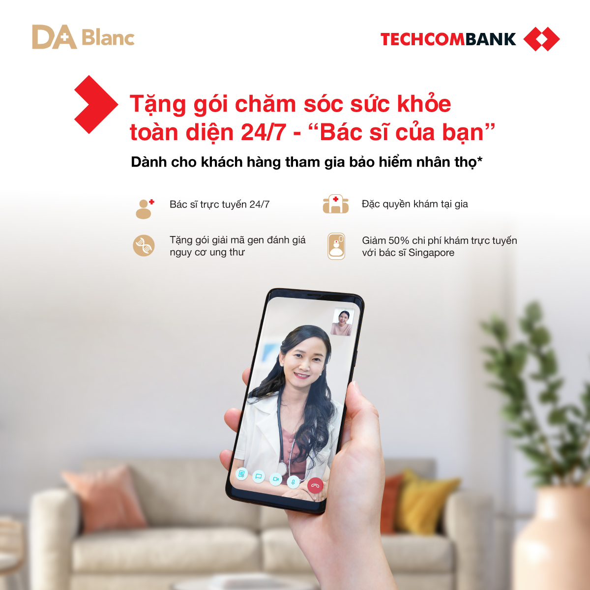 Tài chính - Ngân hàng - Techcombank hợp tác với Doctor Anywhere cung cấp dịch vụ chăm sóc sức khỏe chuyên biệt cho khách hàng Techcombank