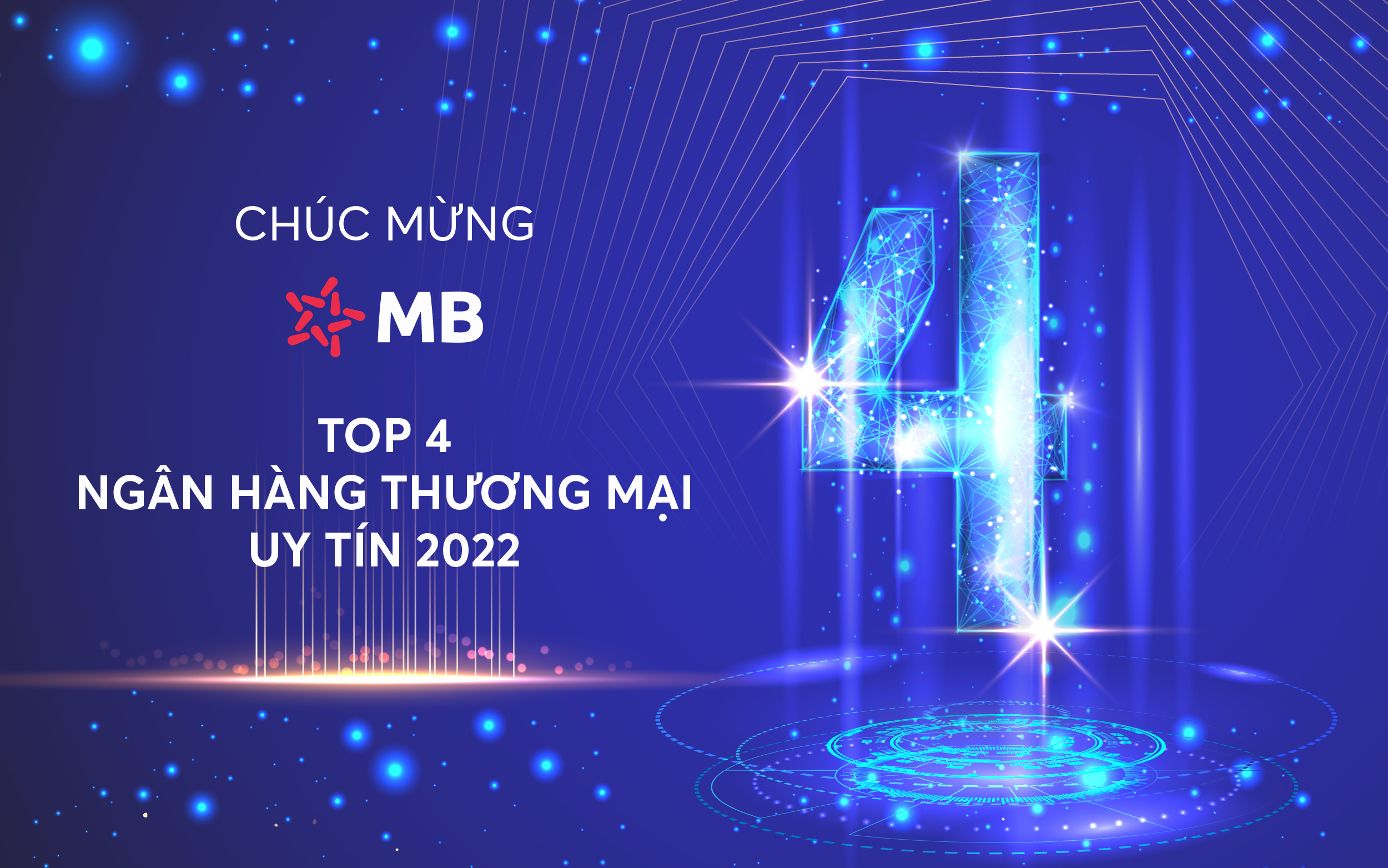 Kinh tế - MB vào Top 4 ngân hàng thương mại uy tín Việt Nam 2022