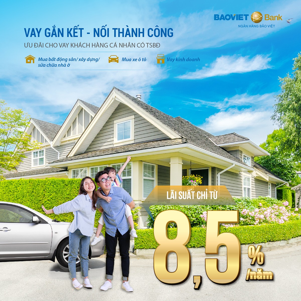 Tài chính - Ngân hàng - BAOVIET Bank ưu đãi vay cá nhân có tài sản bảo đảm lãi suất từ 8,5%