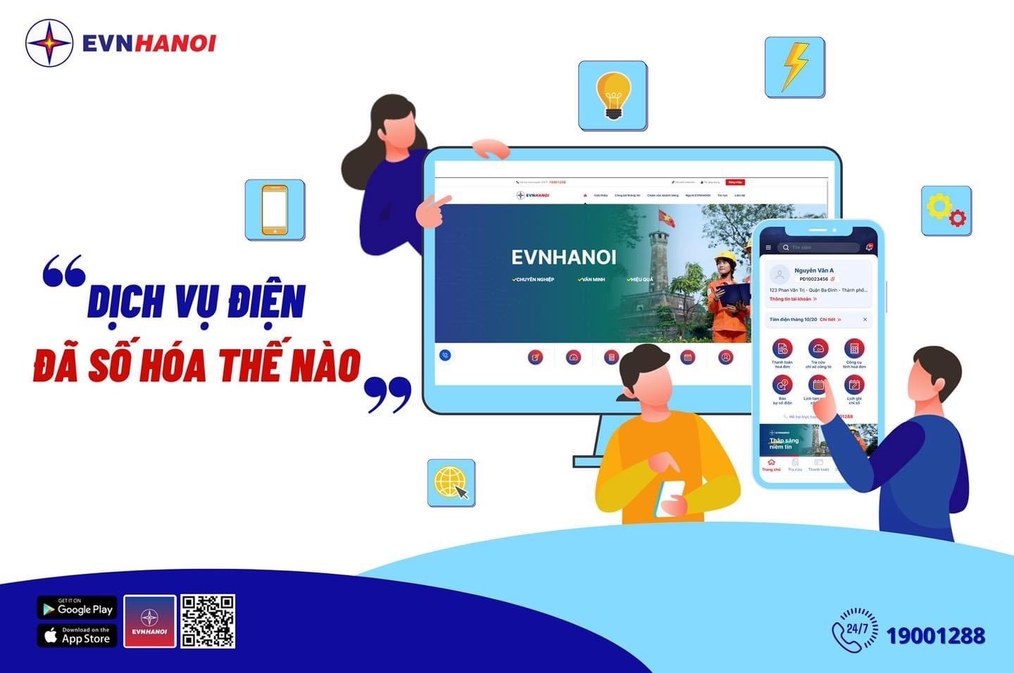 Kinh tế - EVNHANOI: Cung cấp các dịch vụ điện đến khách hàng một cách hiệu quả, tiện lợi