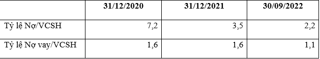 Kinh tế - Quý 3/2022 Bamboo Capital thu 1.177 tỷ đồng, tỷ lệ nợ trên vốn chủ sở hữu duy trì ở mức tích cực (Hình 6).