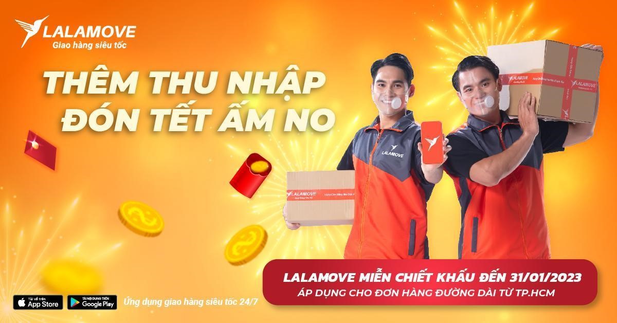 Cần biết - Lalamove miễn chiết khấu cho các đối tác tài xế tại TP. Hồ Chí Minh khi thực hiện đơn đường dài