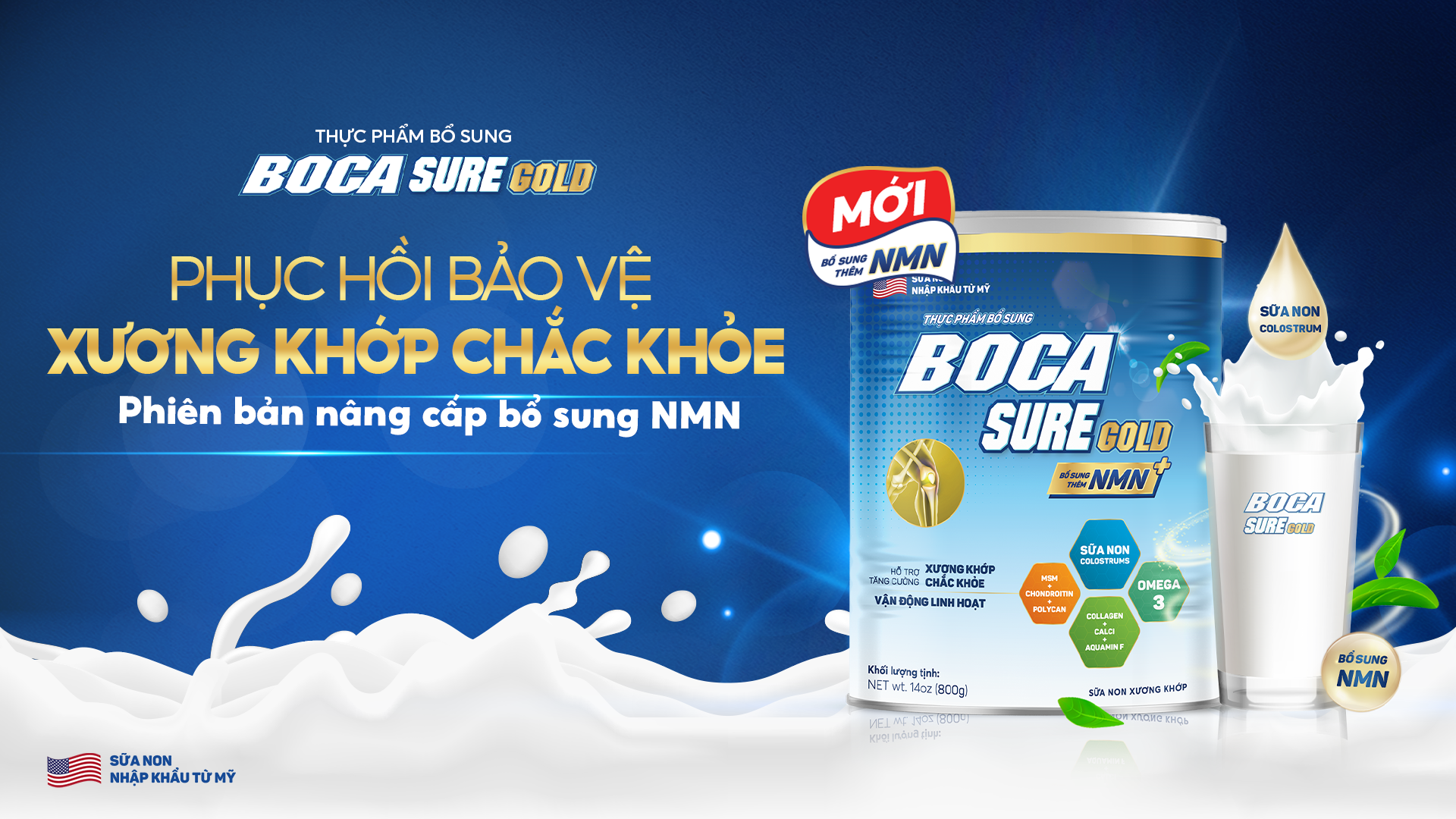 Cần biết - Boca Sure Gold - Giải pháp dinh dưỡng đột phá giúp phục hồi xương khớp, vận động linh hoạt