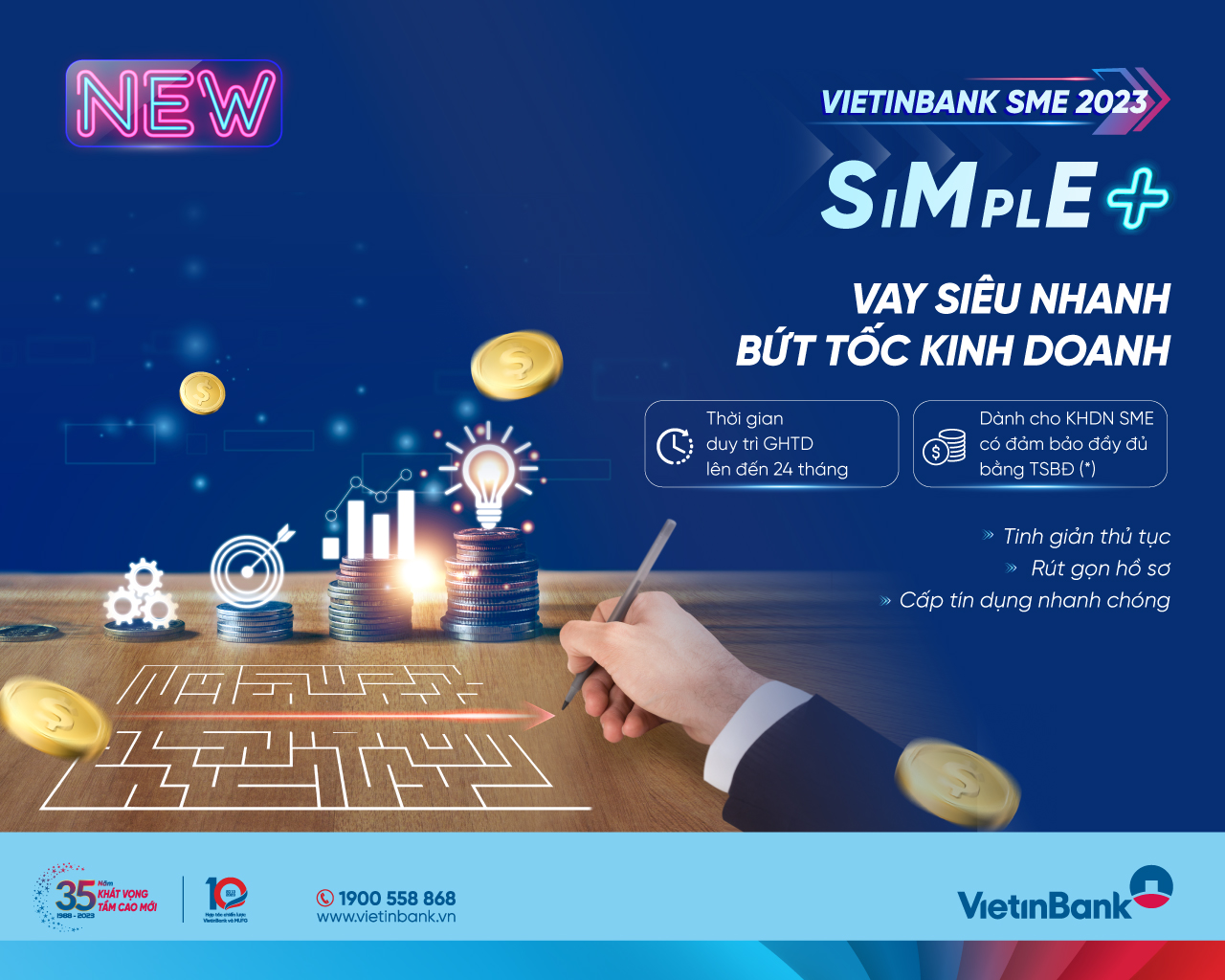 Kinh tế - VietinBank SME SIMPLE+: Giải ph&aacute;p đột ph&aacute; d&agrave;nh cho doanh nghiệp vừa v&agrave; nhỏ