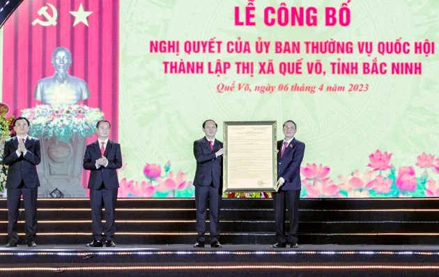 Đời sống - Công bố Nghị quyết thành lập thị xã Quế Võ, tỉnh Bắc Ninh