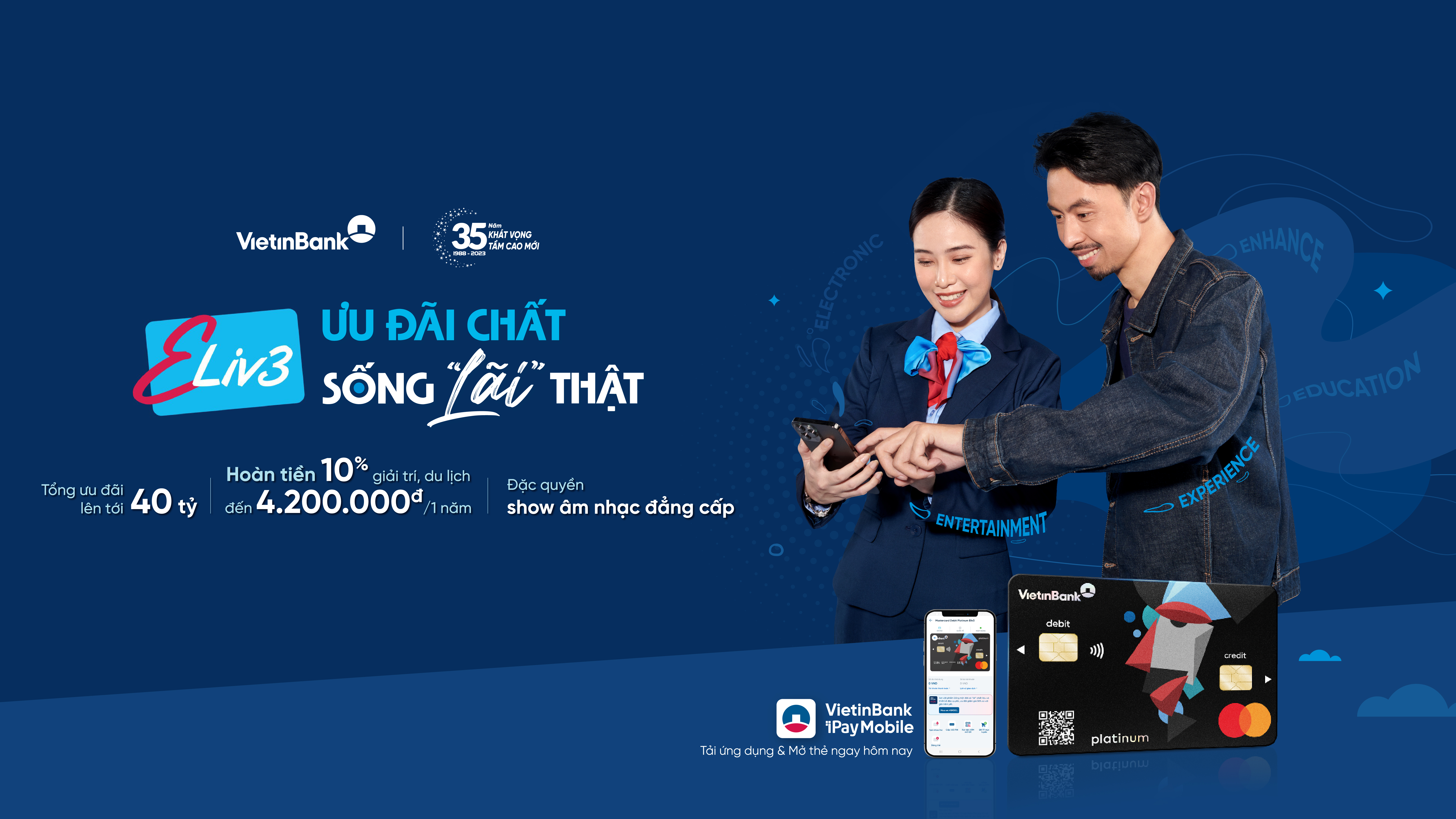 Kinh tế - VietinBank ra mắt thẻ Eliv3 - Ưu đãi chất, Sống “lãi” thật