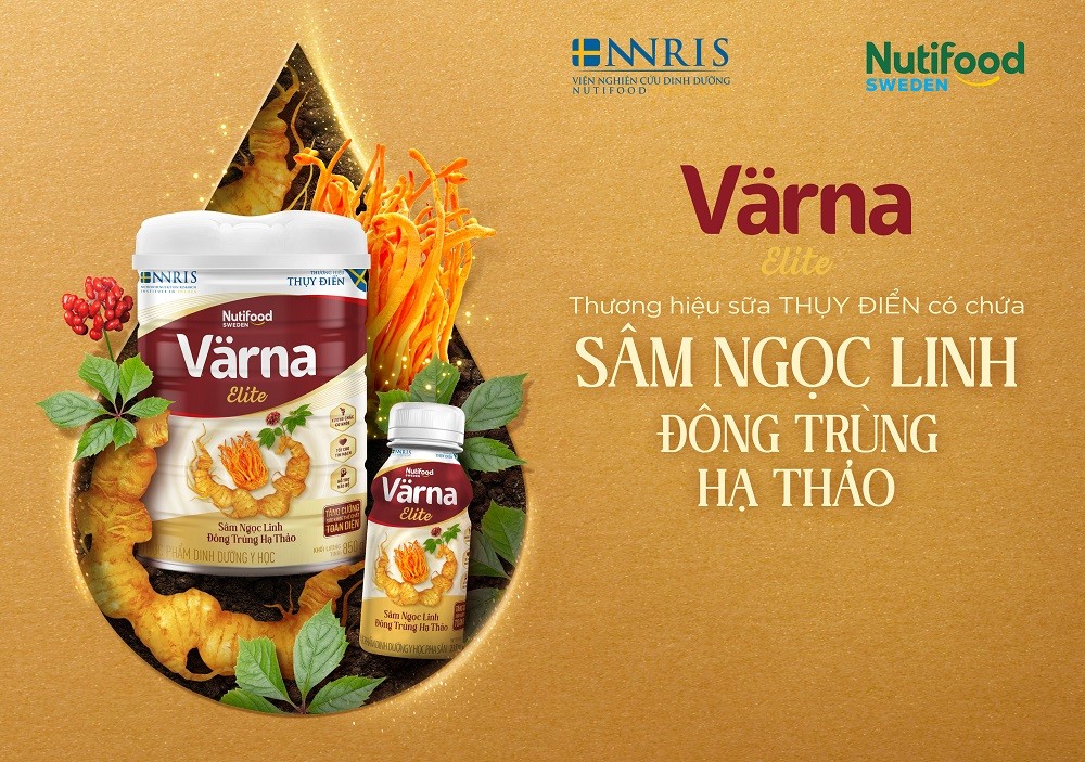 Cần biết - Värna - Nutifood Thụy Điển ra mắt sản phẩm sữa cao cấp Värna Elite chắt lọc tinh hoa quốc bảo Sâm Ngọc Linh Và Đông Trùng Hạ Thảo  (Hình 2).