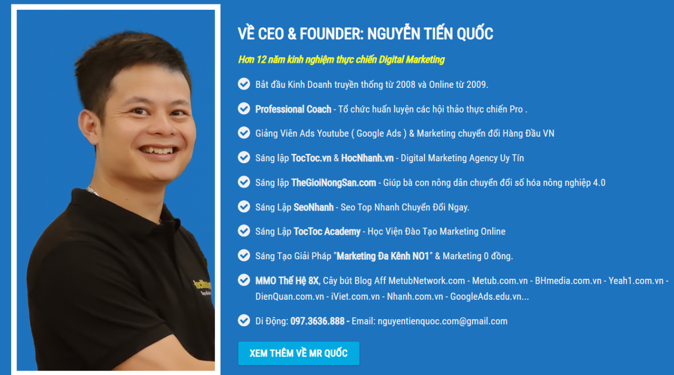 Cần biết - Nguyễn Tiến Quốc – Hành trình để trở thành chuyên gia marketing tiếp sức cho sự vươn lên của các cá nhân và doanh nghiệp