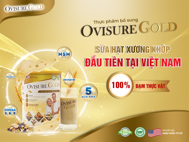 Cần biết - Sữa hạt xương khớp OviSure Gold tinh hoa dinh dưỡng vàng giúp xương khớp linh hoạt dẻo dai cải thiện sức khỏe toàn diện