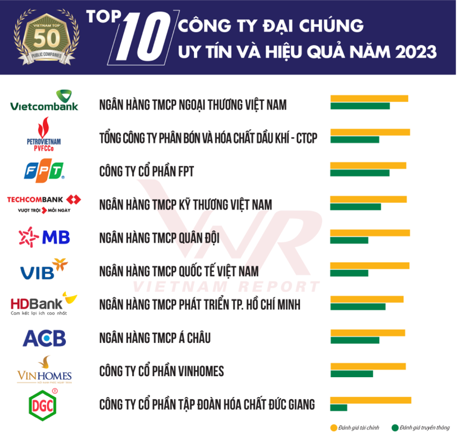 Kinh tế - TOP 10 công ty đại chúng hiệu quả nhất năm 2023: Ấn tượng HDBank, Đạm Phú Mỹ và Hóa dầu Đức Giang (Hình 3).