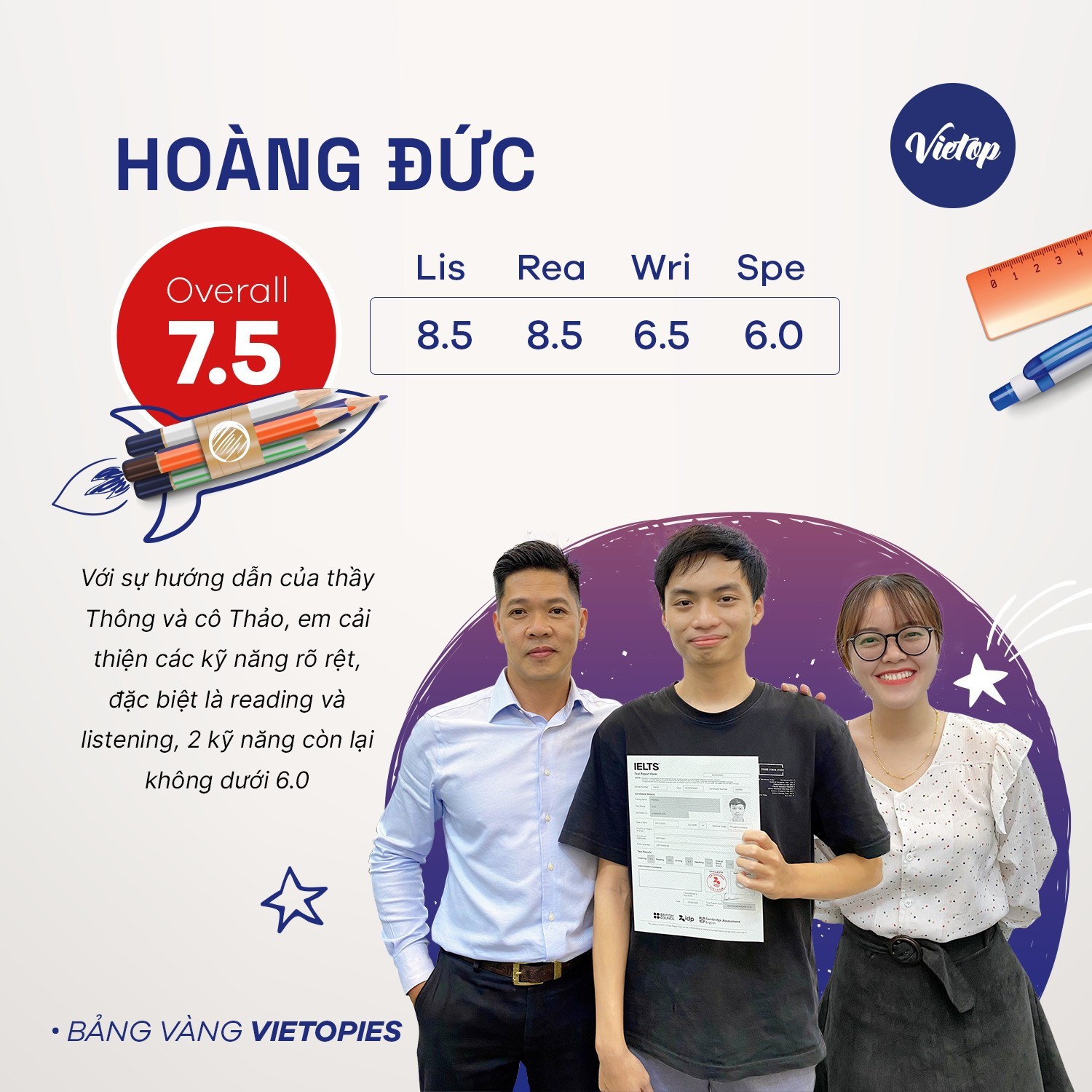 Cần biết -  Hành trình chinh phục IELTS 7.5 của chàng sinh viên trường đại học Bách Khoa