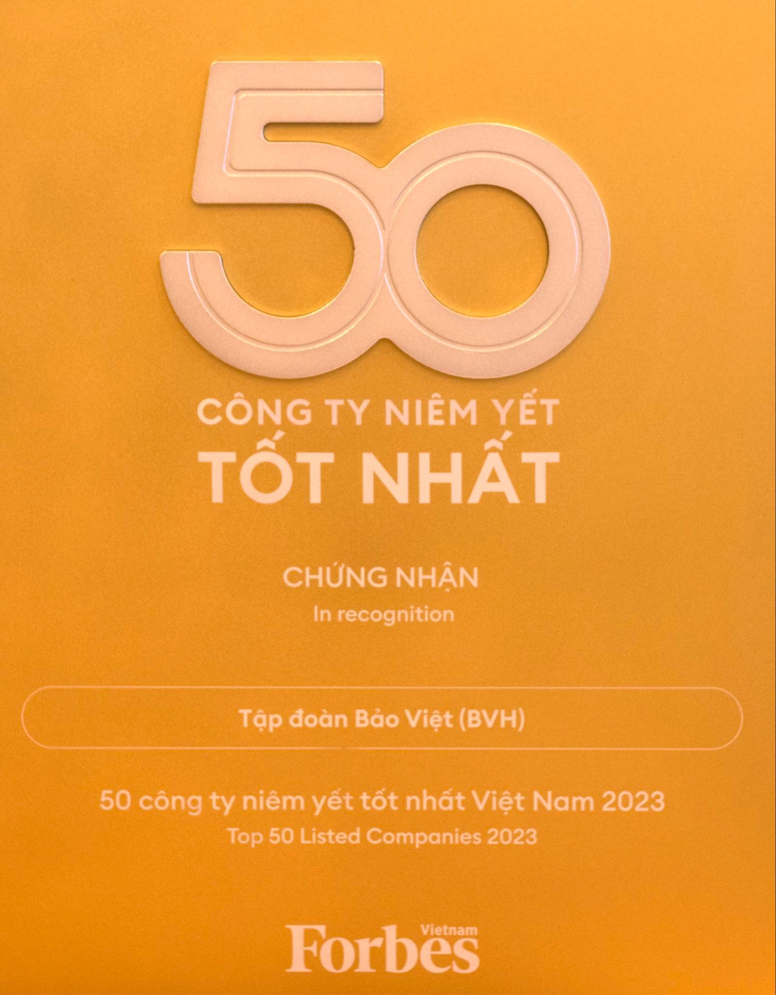 Kinh tế - Bảo Việt - 11 năm liên tiếp trong “Danh sách 50 công ty niêm yết tốt nhất” (Forbes)