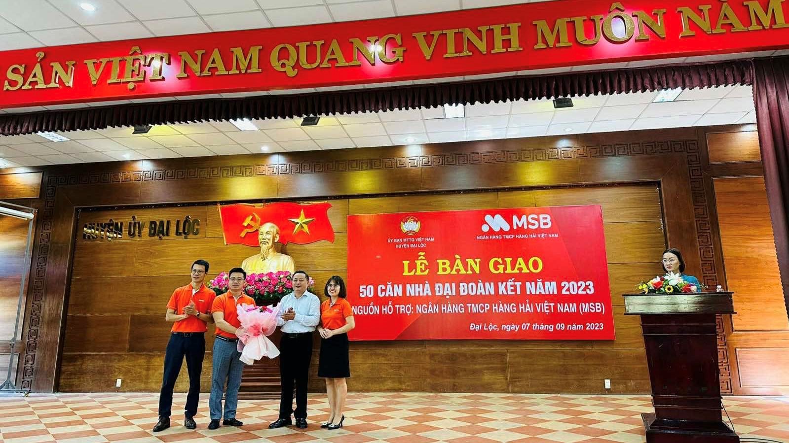 Kinh tế - MSB bàn giao 100 căn nhà đại đoàn kết cho hộ nghèo tại Quảng Nam