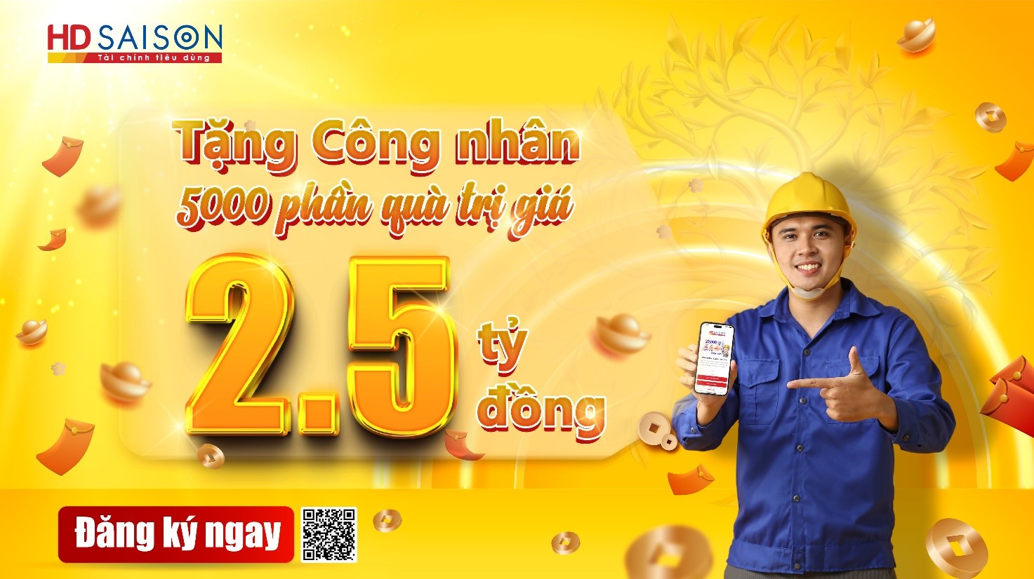 Kinh tế - HD SAISON dành tặng 5.000 phần quà với tổng giá trị 2,5 tỷ đồng hỗ trợ Công nhân cả nước đón Tết sum vầy