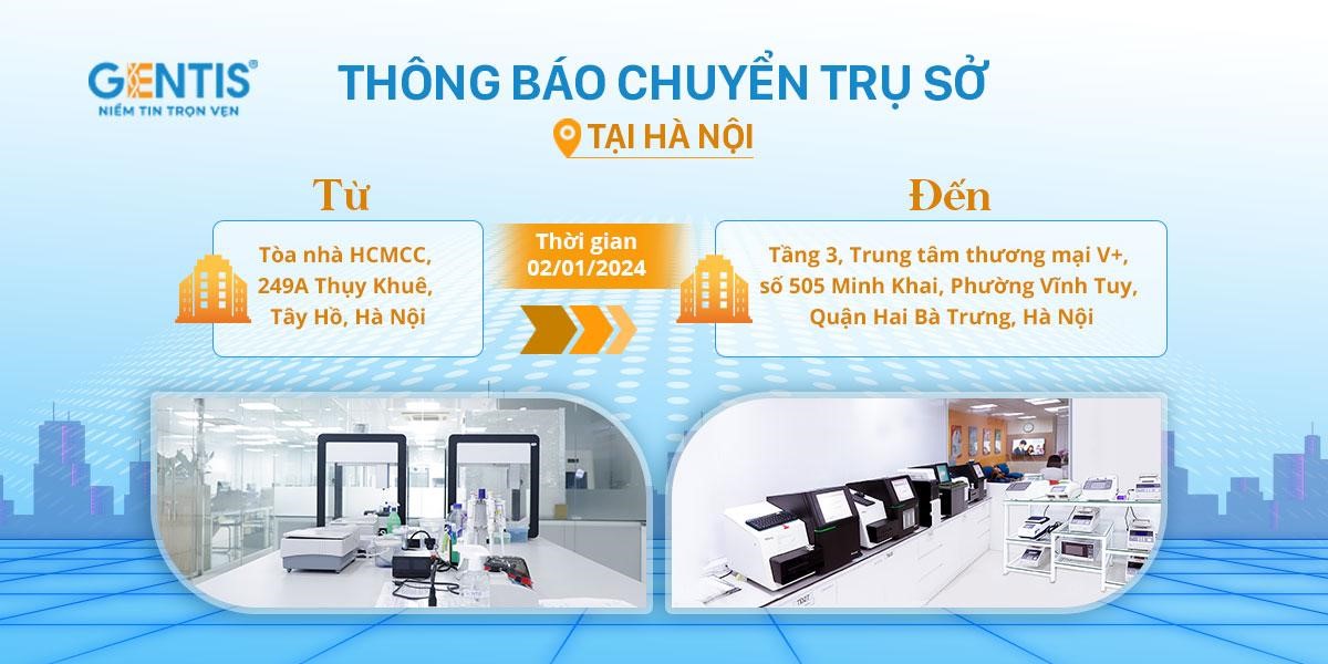 Cần biết - GENTIS thông báo chuyển trụ sở về Minh Khai, Hà Nội