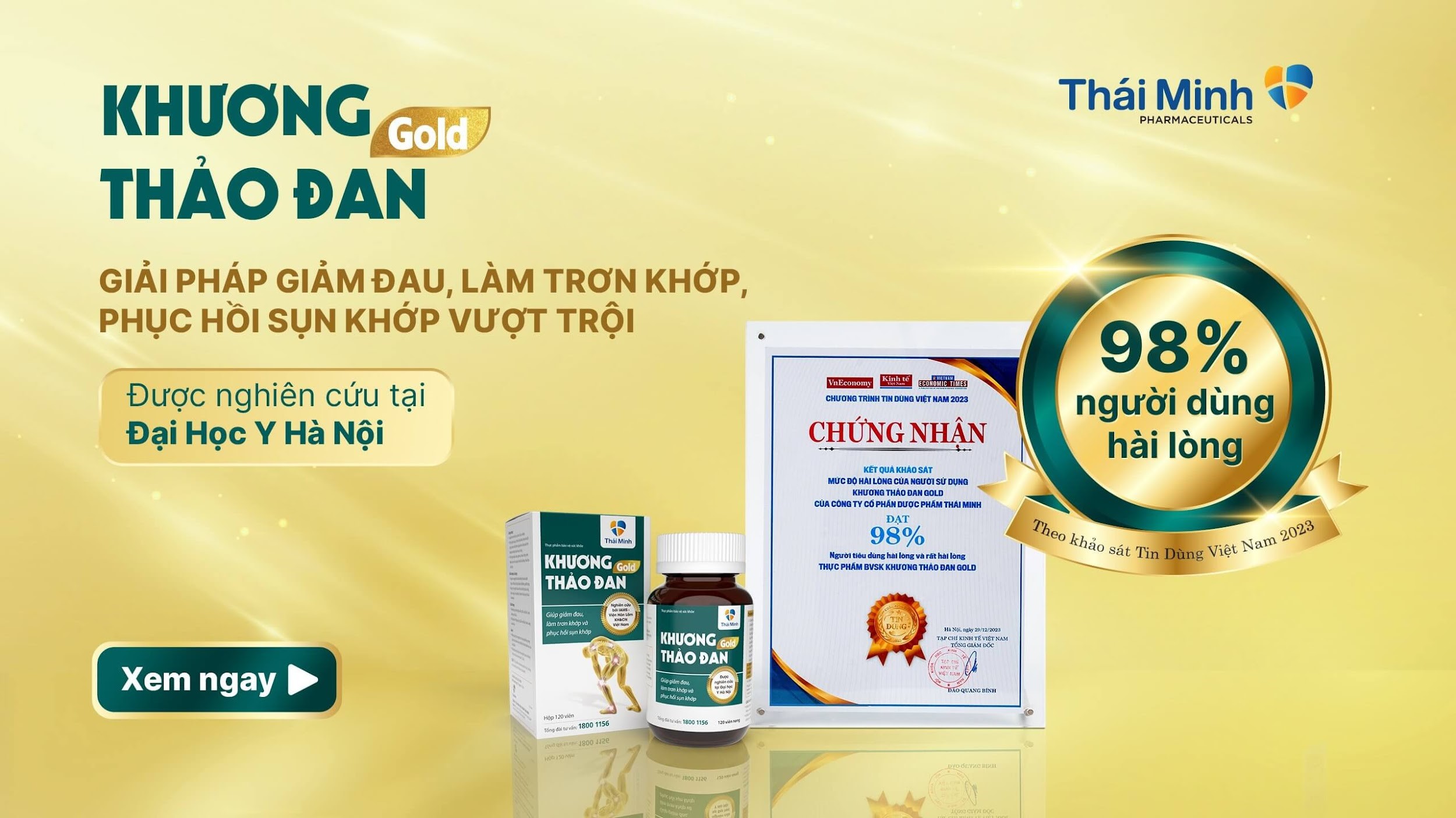 Cần biết - Chính thức: 98% người dùng hài lòng về hiệu quả của viên xương khớp Khương Thảo Đan Gold (Hình 5).