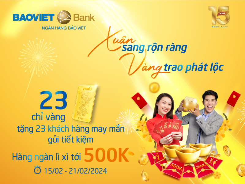 Kinh tế - Xuân sang rộn ràng, vàng trao phát lộc cùng BAOVIET Bank