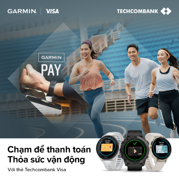 Kinh tế - Techcombank mang trải nghiệm thanh toán một chạm Garmin Pay đến với người dùng