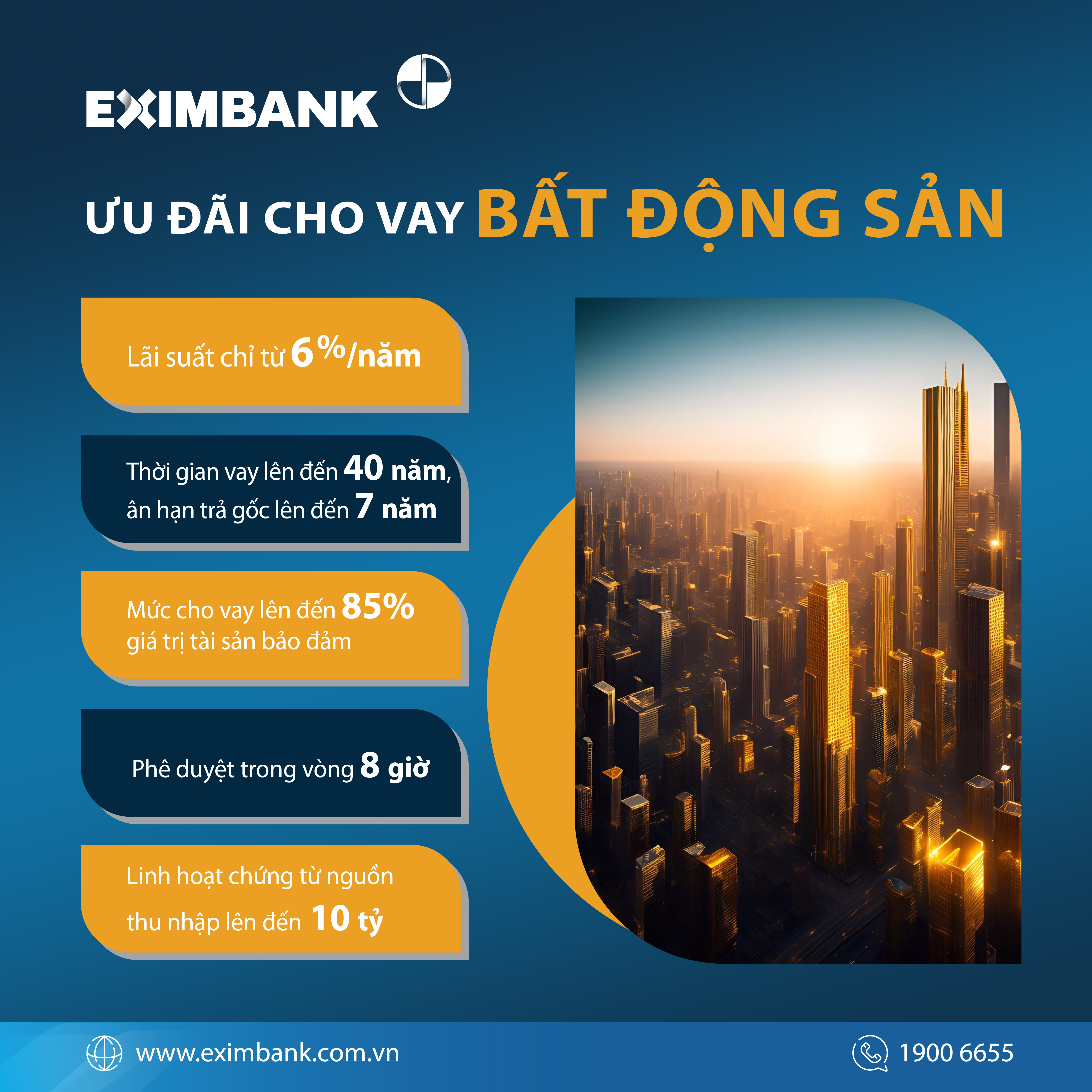 Kinh tế - Eximbank “mạnh tay” hỗ trợ gói vay bất động sản hấp dẫn