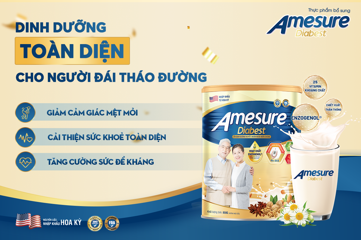 Cần biết - Thực phẩm bổ sung Amesure Diabest - Công thức dinh dưỡng cho người bệnh tiểu đường (Hình 2).