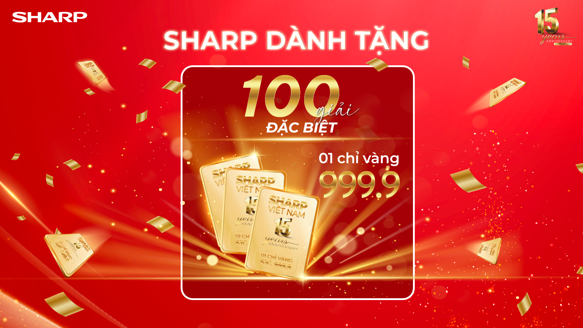 Cần biết - Mừng sinh nhật 15 năm, Sharp tặng vàng tri ân khách hàng (Hình 2).