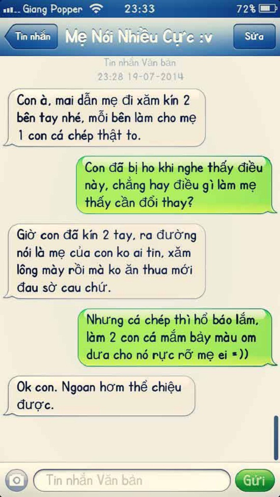 Giải tr&iacute; - &lsquo;Cười nghi&ecirc;ng ngả&rsquo; với tin nhắn của Giang Popper v&agrave; mẹ U55 (H&igrave;nh 2).