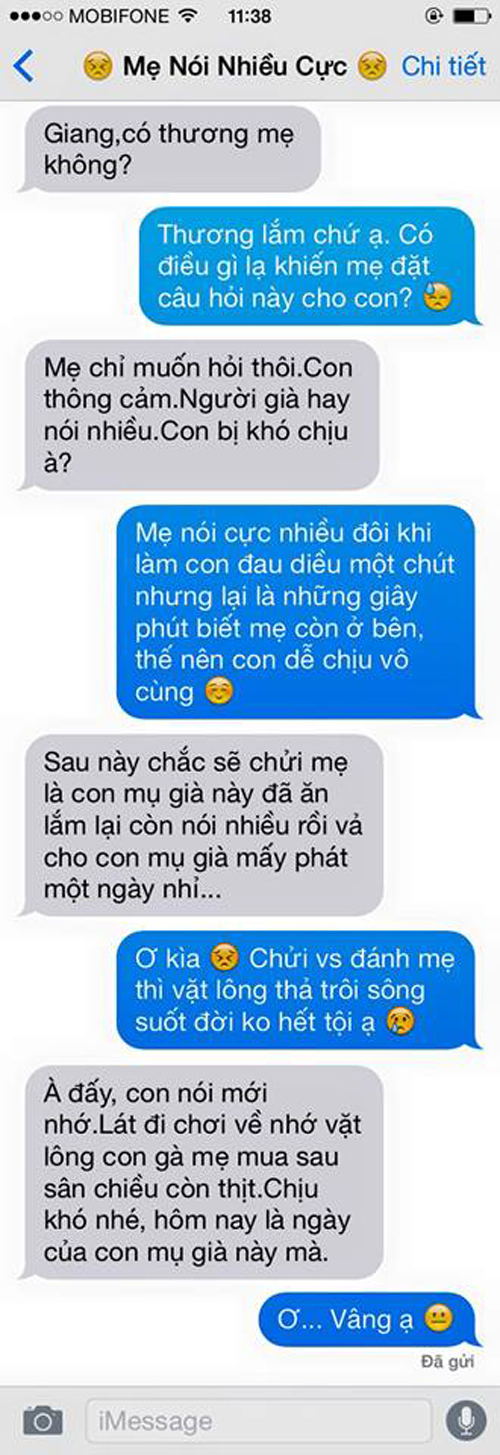 Giải tr&iacute; - &lsquo;Cười nghi&ecirc;ng ngả&rsquo; với tin nhắn của Giang Popper v&agrave; mẹ U55 (H&igrave;nh 3).