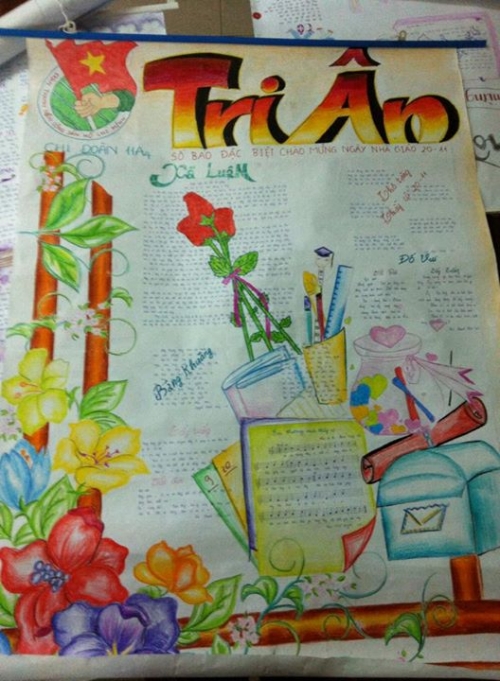 Xã hội - Lời ngỏ báo tường 20/11 hay nhất tri ân thầy cô ngày Nhà giáo VN