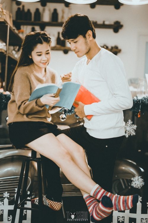 Giải tr&iacute; - Ngọc Dung - th&agrave;nh vi&ecirc;n Mắt Ngọc rạng ngời đ&oacute;n gi&aacute;ng sinh sớm (H&igrave;nh 7).