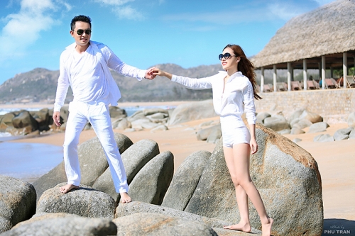 Giải trí - Diễn viên Thiên Bảo - Kim Yến tung ảnh cưới lãng mạn trên biển (Hình 4).