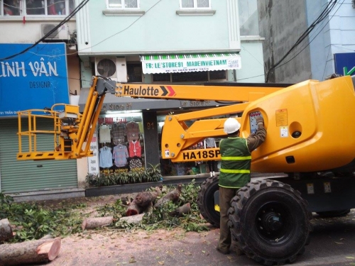Công nghệ - Cận cảnh xe nâng giá 1,5 tỷ dùng cắt tỉa cây xanh Hà Nội
