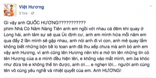 Giải trí - Diễm My 9X, Phương Thanh,…tiếc thương nhà quay phim Quốc Hương tử nạn vì máy bay rơi (Hình 4).