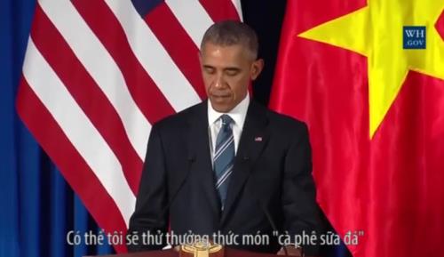 Xã hội - Video: Tổng thống Obama muốn thưởng thức 'cà phê sữa đá' Việt Nam