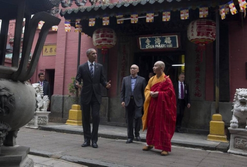 Xã hội - Chuyện chưa kể về chuyến thăm của Tổng thống Obama ở chùa Ngọc Hoàng