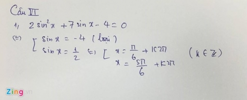 Xã hội - Đáp án đề thi môn Toán THPT quốc gia 2016 chính xác nhất (Hình 6).