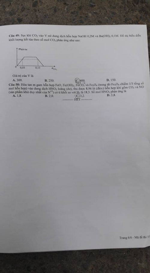 Xã hội - Đáp án đề thi môn Hóa tốt nghiệp THPT năm 2016 mã đề 357 (Hình 7).