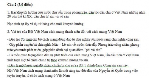 Xã hội - Đáp án đề thi môn Lịch sử THPT Quốc gia năm 2016 (Hình 2).