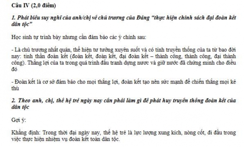 Xã hội - Đáp án đề thi môn Lịch sử THPT Quốc gia năm 2016 (Hình 4).